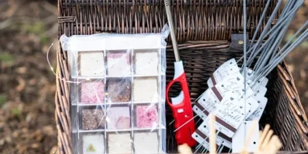 A hamper on a table